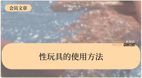 性玩具的使用方法